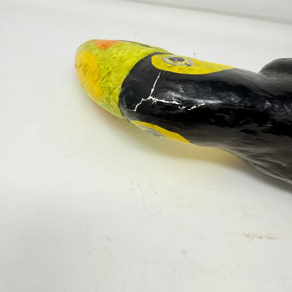 Vtg Handcrafted Toucan Paper‎ Mache Folk Art Mexico 16
